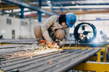 Welders working in the factory