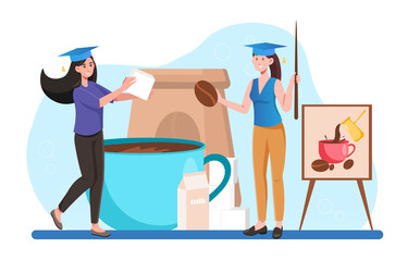 Study course for barista. Learn how to do coffee.