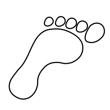 recommend clip art: Human Footprint outline icon. Clipart image isolated on white background
