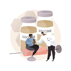 Vaccination of preteens and teens abstract concept vector illustration.