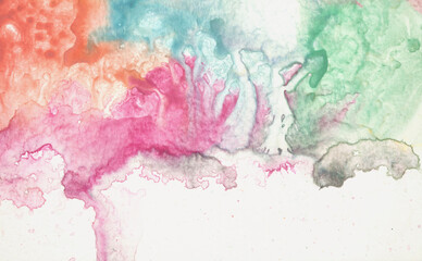 Art Abstract watercolor horizontal smoke background. Marble texture. Alcohol ink colors.