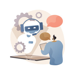 Chatbot customer service abstract concept vector illustration.