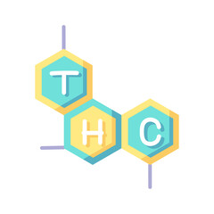 Obraz premium Isolated molecular structure of cannabis