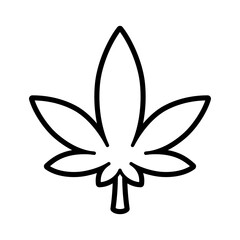 Isolated cannabis natural medicine icon