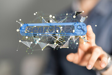 Interface web application in hand