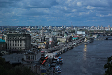 Obraz premium panoramic top view of the city of Kiev, Ukraine 