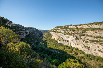 Gorge of the river Cesse near the French village of Minerve (Menerba), Herault department, Southern France.