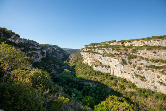 Gorge of the river Cesse near the French village of Minerve (Menerba), Herault department, Southern France.