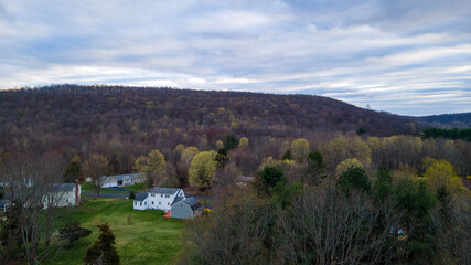 Panoramic view of spring in New England