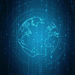 2d illustration world map abstract background