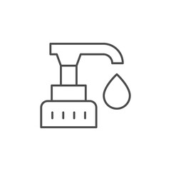 Liquid dispenser line outline icon