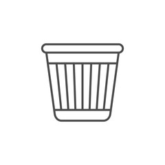 Office bin line outline icon