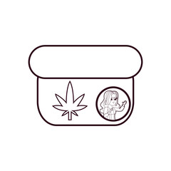Isolated cannabis natural medicine cream bottle icon