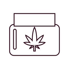 Isolated cannabis natural medicine cream bottle icon