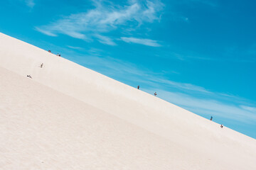 White sand in the Little Sahara desert on Kangaroo Island, Australia