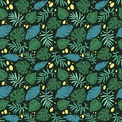  Abstract green leaf tropical seamless pattern print textile © Anastasia Vlasova
