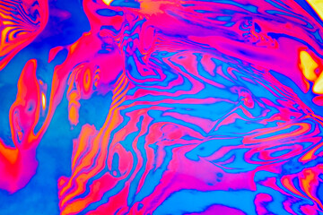 Abstract trendy neon colored psychedelic fluorescent striped zebra textured neon background © Aleksandra Konoplya