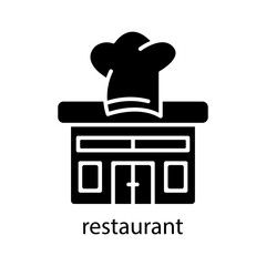 Restaurant icon. Editable stroke. Design template vector