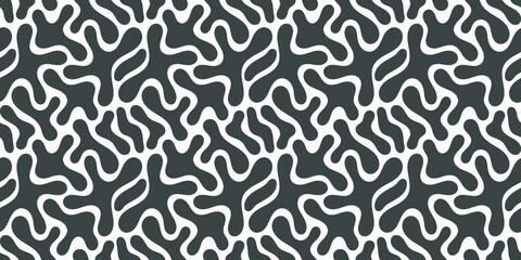 Abstract blot shapes vector seamless template for your design. Fluid banner. 