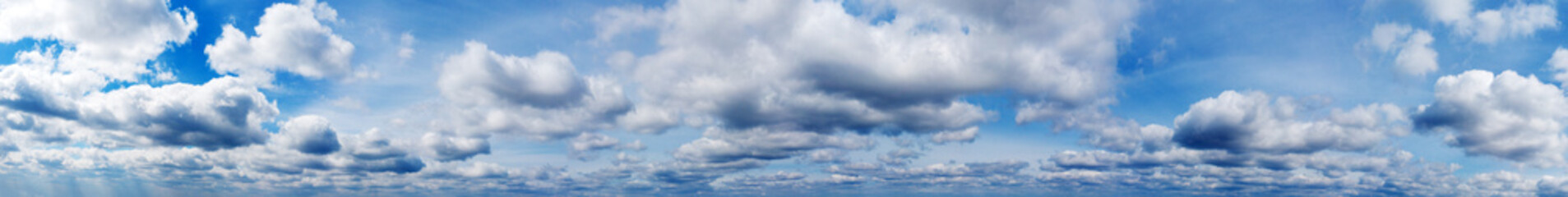Obraz premium Panorama Blue sky and white clouds. Bfluffy cloud in the blue sky background