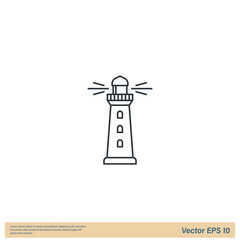 lighthouse icon vector illustration logo template