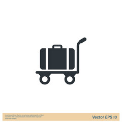 handcart cargo Icon Vector illustration simple design element