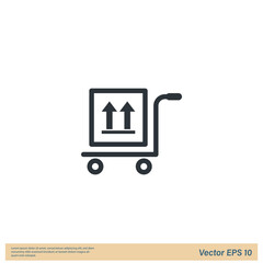 handcart cargo Icon Vector illustration simple design element