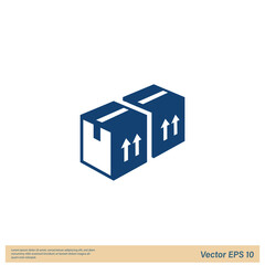 cargo box icon vector illustration logo template