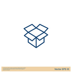 cargo box icon vector illustration logo template