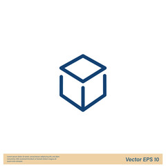 cargo box icon vector illustration logo template
