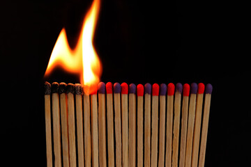 Matches burn one by one, damage is inevitable