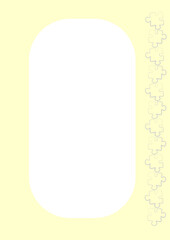 Vertical illustration format A4 - the design of the screen of the phone or tablet for inscriptions and photos