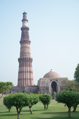 The Qutb Minar, also spelled as Qutub Minar and Qutab Minar, is a minaret and "victory tower" that forms part of the Qutb complex, a UNESCO World Heritage Site in the Mehrauli area of New Delhi,
