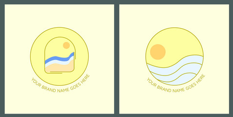 Illustration vector graphic of beach resort logo. Perfect for resort, hotel, beach bar, beach cafe, and beach business