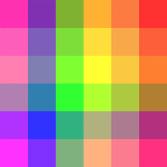 Stylized seamless wallpaper of gay pride rainbow flag blocks