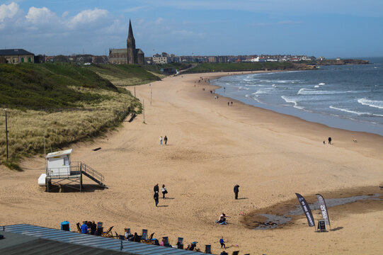Tynemouth / Cullercoats Long Sands Beach, Tyne & Wear, North East England 2021