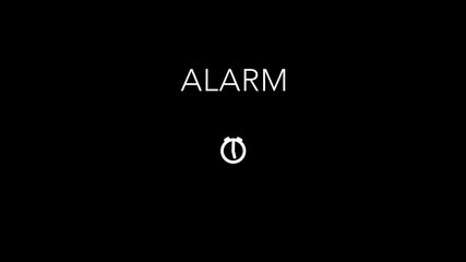 Alarm Screen Concept Animation on Black Background and Green Screen