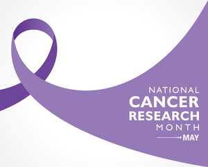 Vector Illustration of National Cancer Research Month observed in May.
