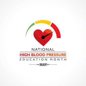 Vector Illustration of National High Blood pressure (HBP) Education Month is observed in May.