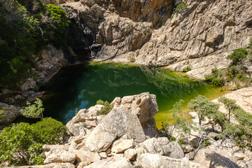 Rio Pitrisconi natural pools on Sardinia