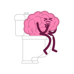 Brainstorm Brain on toilet. good idea comes out of brain