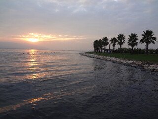 sunset on the beach