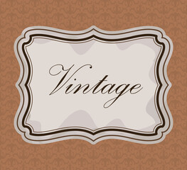 white vintage label