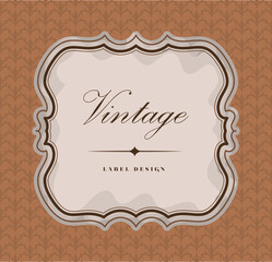 antique decorative label