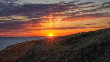 sunset in the coast, cantabria, north spain