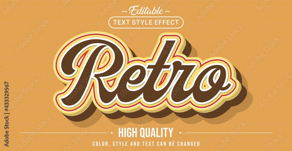 Poster Editable text style effect - Retro text style theme.