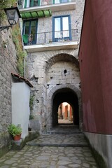 Narrow alley in Sorrento, Italy