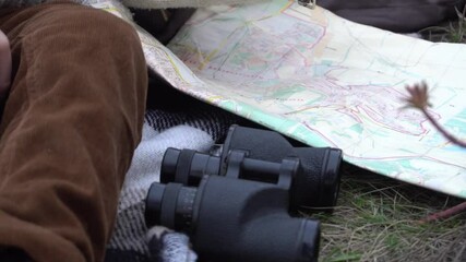 Slow Motion Kids in the form of pilot and traveler read the old card  - Powered by Adobe