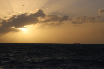 sunset in the sea