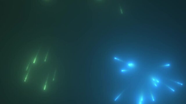 Exploding Green Shards Of Bright Firework Balls